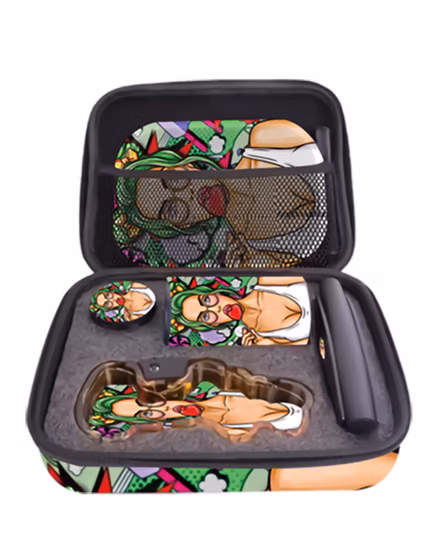 Moking Accessories Gift Set 4 in 1 Set Grinder Rolling Tray Glass Ashtray Smoking Pipe Smoking Kits